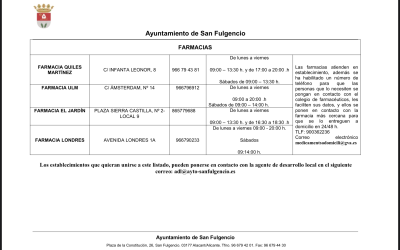 Llistat actualitzat (5 abril 2020) de comerços oberts a San Fulgencio