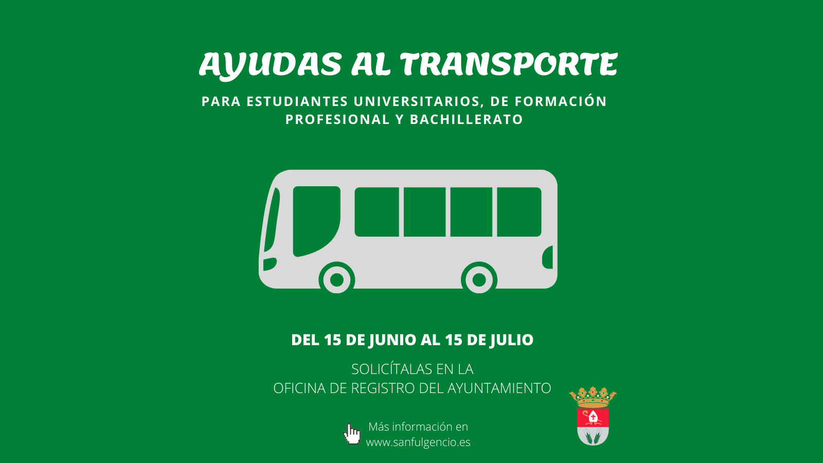 Becas transporte San Fulgencio Curso 2019/2020