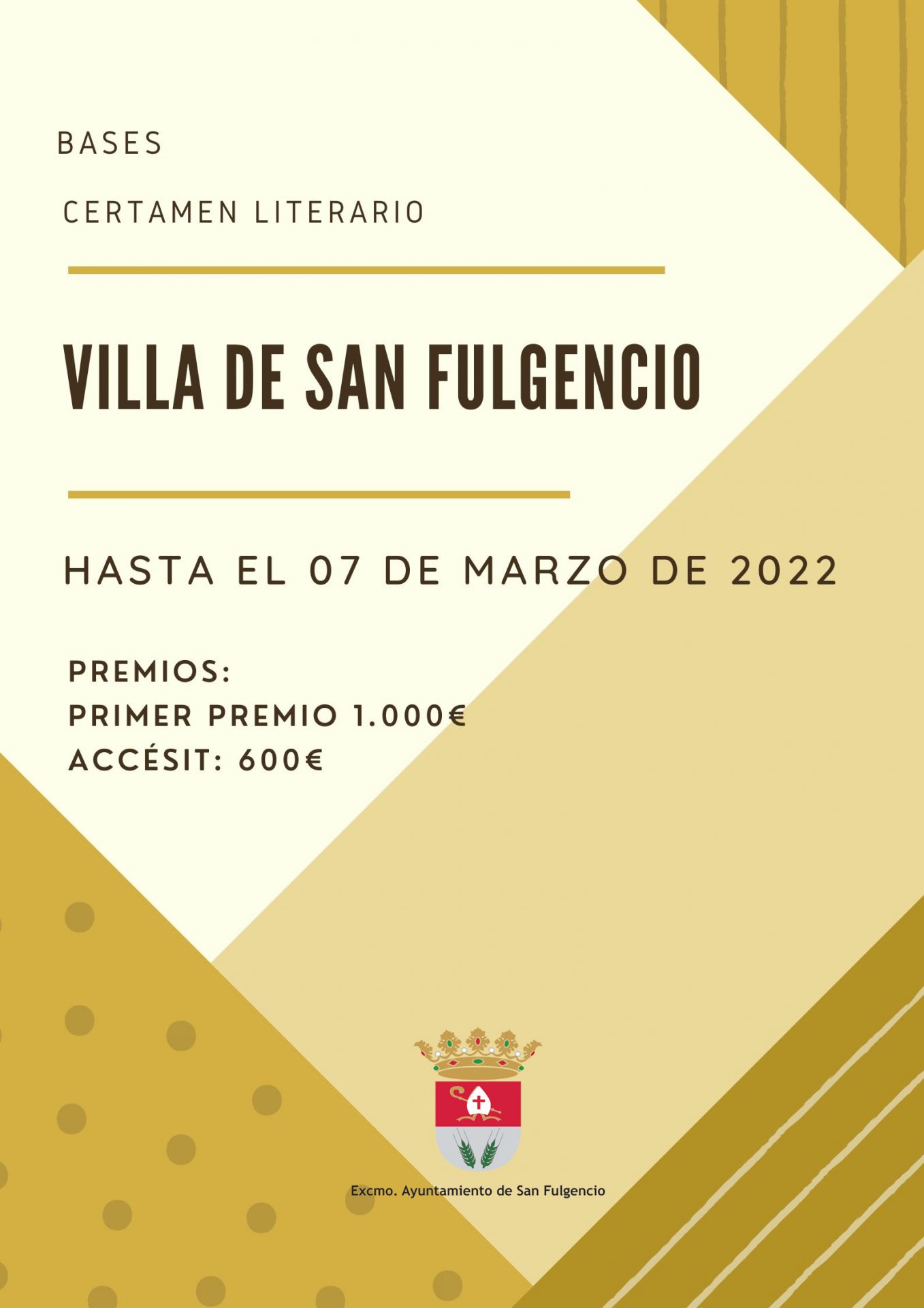 El Ayuntamiento de San Fulgencio publica las bases y la convocatoria para su certamen literario de 2022