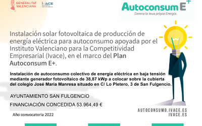 Instalación solar fotovoltaica (Colegio Jose María Manresa)