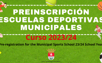 Pre-registration Municipal Sports Schools 2023/2024